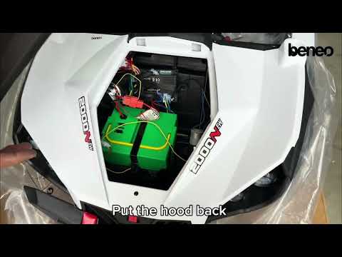 How to mount and replace the battery in your NEW_RSX kids car- Beneoshop