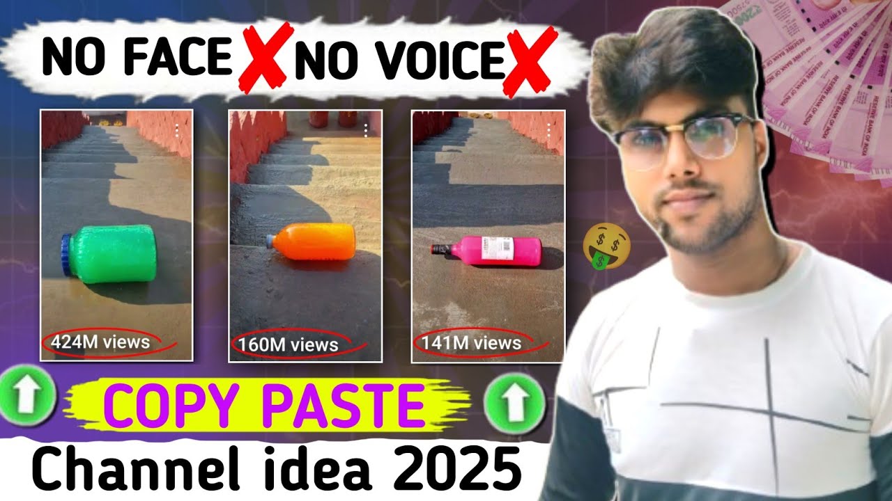 NO FACE NO VOICE Copy Paste channel idea💡2025 || सिर्फ 9 Video में ...