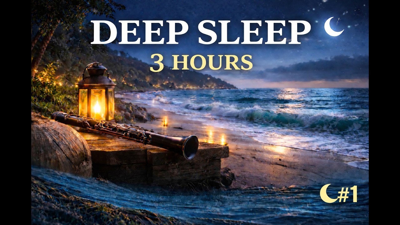 Deep Sleep Music 🌙 Baltic Clarinet Nights #1 | Calm Ocean Waves