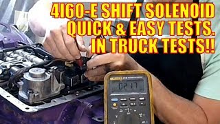 GM 4L60-E Shift Solenoid Quick and Easy Test. Sol A, Sol B, 1-2, 2-3