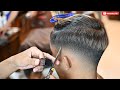 Perfect skin fade with top crop and colormens haircut 