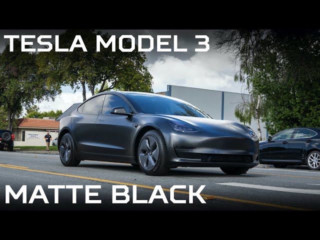 Tesla Model 3 Matte Black Wrap - Mile High Customs