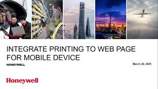 Printing with your mobile web page on Honeywell mobile computer