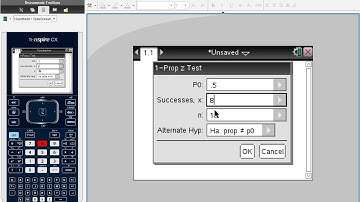 Hypothesis testing on Nspire