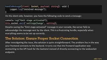 Resolving the No messages received Issue in NestJS with Socket.io