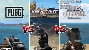 🔥PUBG Mobile vs Knives Out vs Rules of Survival🔥 FPS Mode Comparison