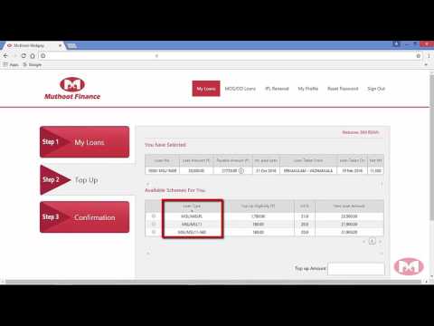 Muthoot Finance - Online Gold Loan Top-up Demo