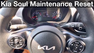 2020 - 2023 Kia Soul How to reset maintenance reminder / oil life