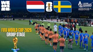 NETHERLANDS vs SWEDEN - World Cup 2026 Group Stage | Full Match All Goals | Simulation PES