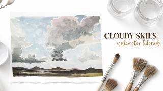 Cloudy Skies | Intro to Clouds in Watercolor | Beginner