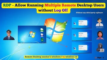 Multiple Remote Desktop connection Users without Log off on windows 7 Machine | No need Domain #2
