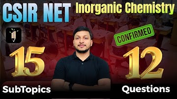 15 Concepts🔥 12 Questions - Confirmed in CSIR NET | Inorganic Chemistry