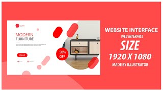illustrator tutorial - Template Website interface design (Borin Graphic)