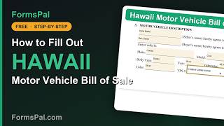 How to Fill Out a Hawaii Motor Vehicle Bill of Sale (Step by Step, Free Template)
