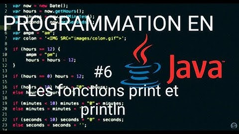 programmer en java (DEBUTANT) 6 les function print et println