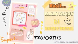 Hasil dari buat dairy note pake aplikasi Ducky Notes ( Pertama ) || stikernya lucu lucu screenshot 3