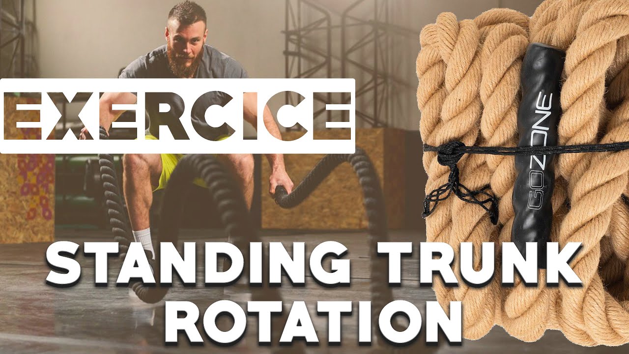 Battle ropes - Exercise - Standing trunk rotation - YouTube