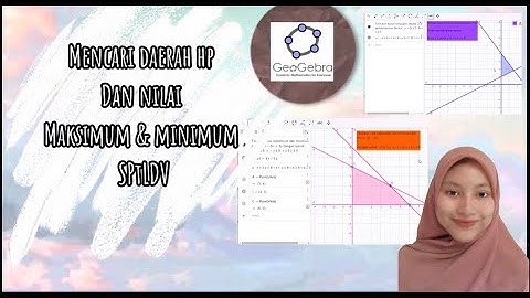 Mencari Daerah Himpunan Penyelesaian serta Nilai Maksimum dan Minimum dari SPtLDV dengan Geogebra