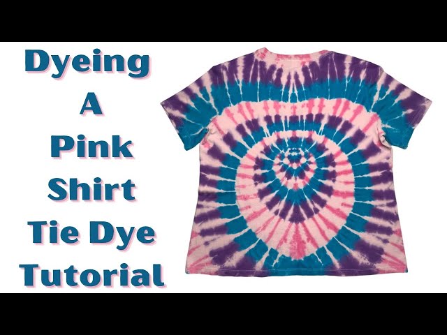 Tie-Dye Designs: Dyeing A Pink Colored Shirt Pink Spider Pattern - YouTube