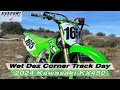 2024 Kawasaki KX450 On A Rough Dez Turn Track