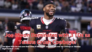 Joe Mixon scores 3 TDs as Texans' O-line steps up to 'challenge'
