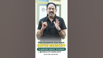 How Students Can Have Super Memory ? | #memorytraining #squadronleaderjayasimha