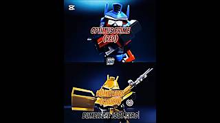 Optimus Prime Red Vs Bumblebee Chuck