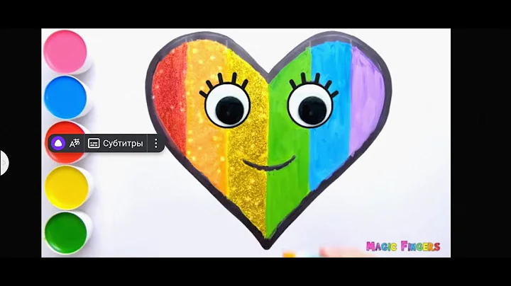 Rainbow Heart Glitter Coloring For Kids | Learn Shapes, Colors For Toddlers | Magic Fingers #2023