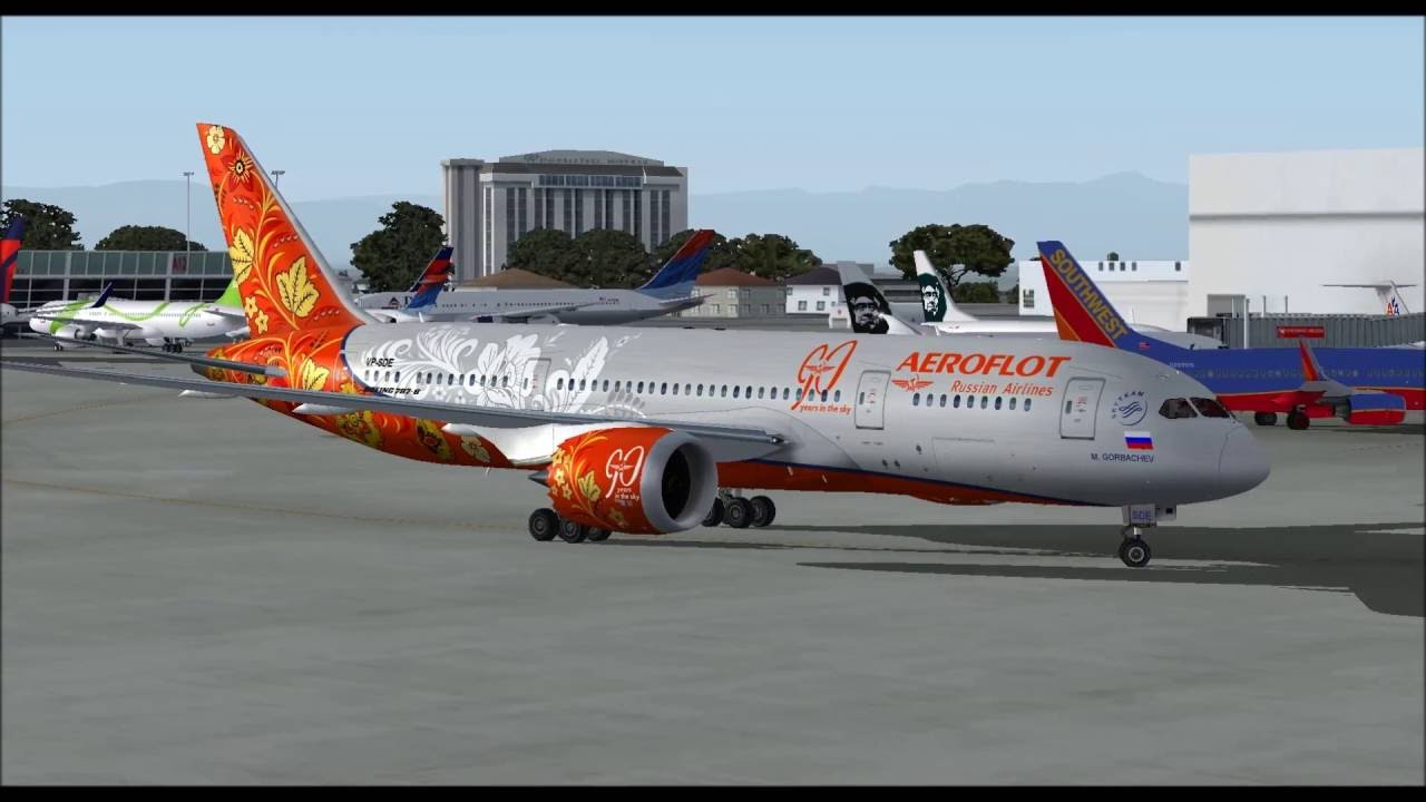 BOEING 787 8 AEROFLOT RUSSIAN AIRLINES 90 YEARS IN THE SKY TAKE