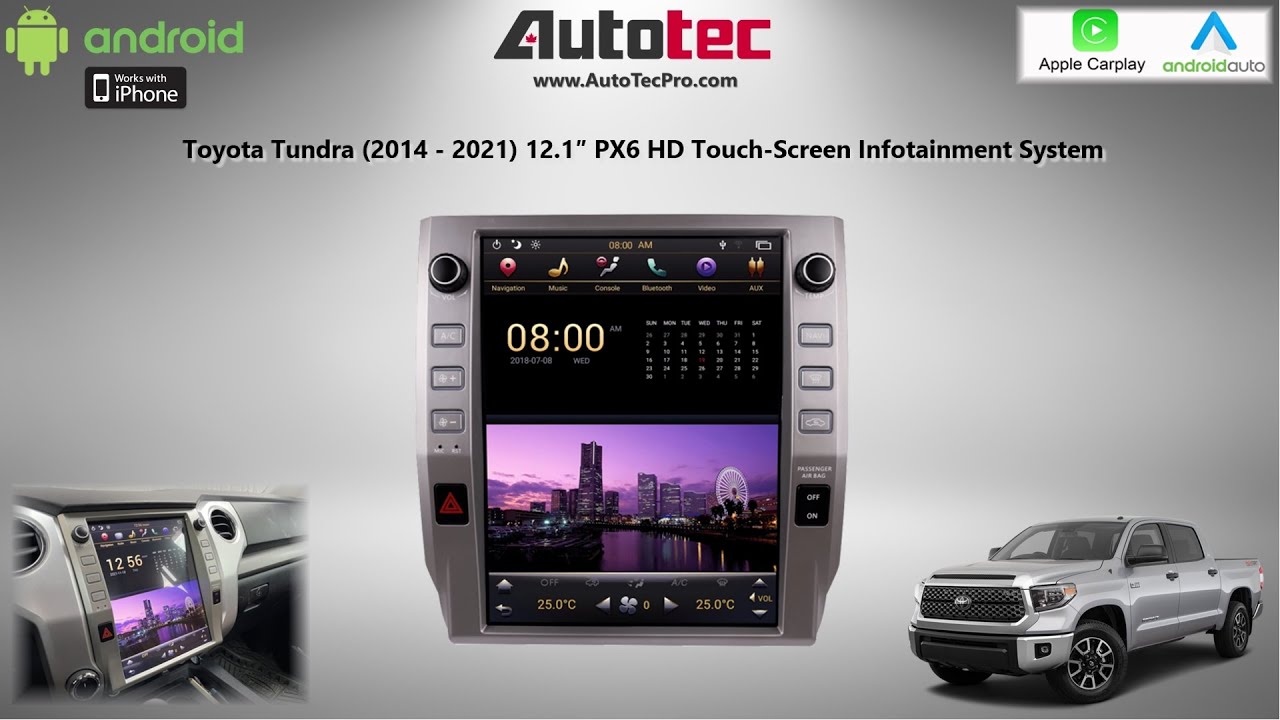 Toyota Tundra (2014 2020) 12.1″ PX6 HD Android Navi. System GPS