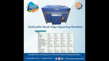 HYDRAULIC NOTEBOOK EDGE SQUARING PRESS MACHINE