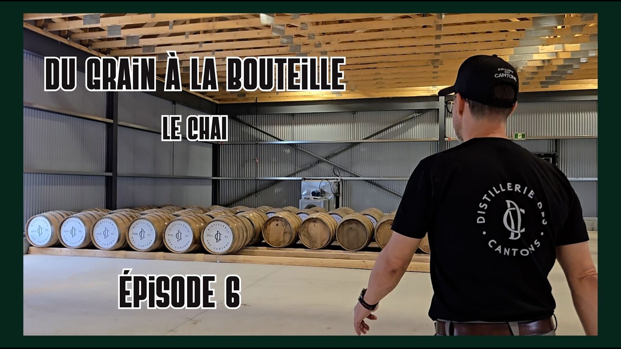 The barrel warehouse of the Distillerie des cantons