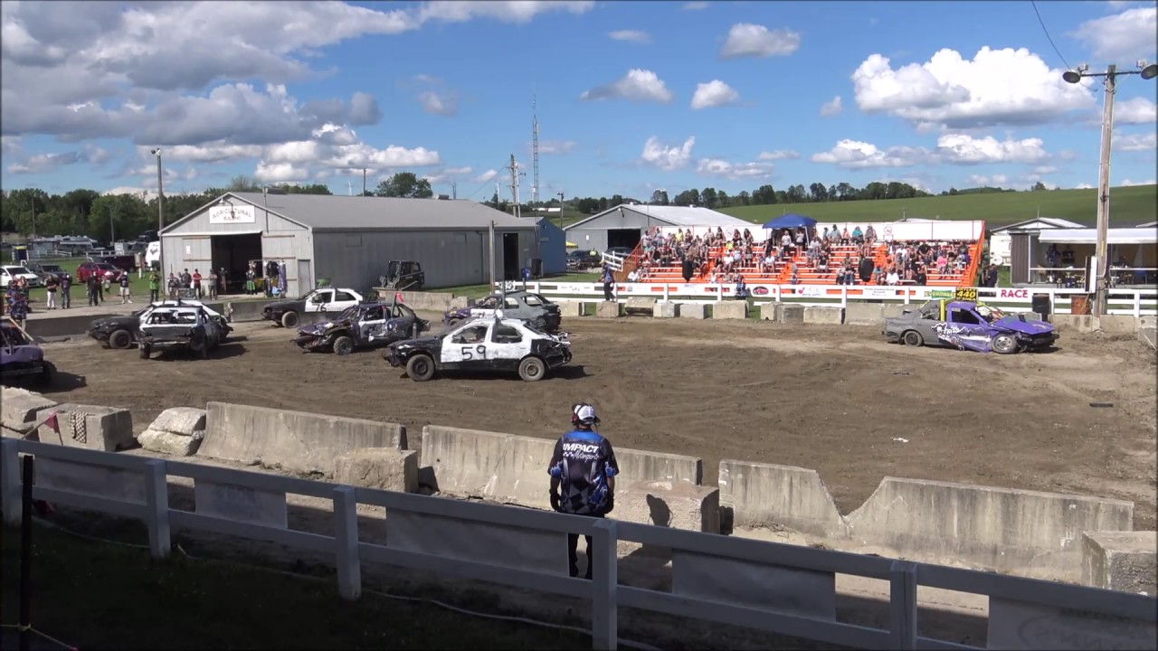 impact motorsports grand rapids michigan 2017 WEEKEND OF WRECKAGE DEMO DERBY ROUND 1 HEAT 12