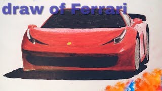 Draw of ferrari car (which play a role on transformers :dark moon)