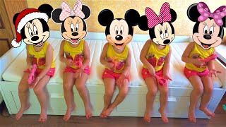 Five Little Mickey Minnie Mouse Jumping On The Bed Nursery Rhymes I Kids Songs