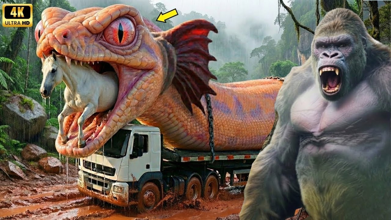 King Kong vs Titanoboa Monster | Legendary Battle in 4K Ultra HD