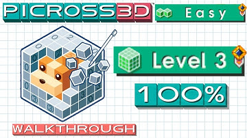 Easy Picross: Level 3 | Picross 3D (DS) 100% Walkthrough