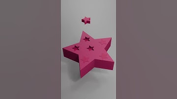Satisfying 3D Loop | Falling Stars Filling a Bigger Star in Blender Animation #3dart #animation