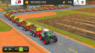 Fs 18 Selling Unlimited Straw &amp; Longest Trally Chain | Farming Simulator 18 Timelapse | #fs18