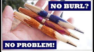 Woodturning | Faux Burl Pens! Making pens from epoxy resin and broken wood pieces!