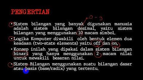 Sistem Bilangan   Sistem Komputer   X TKI