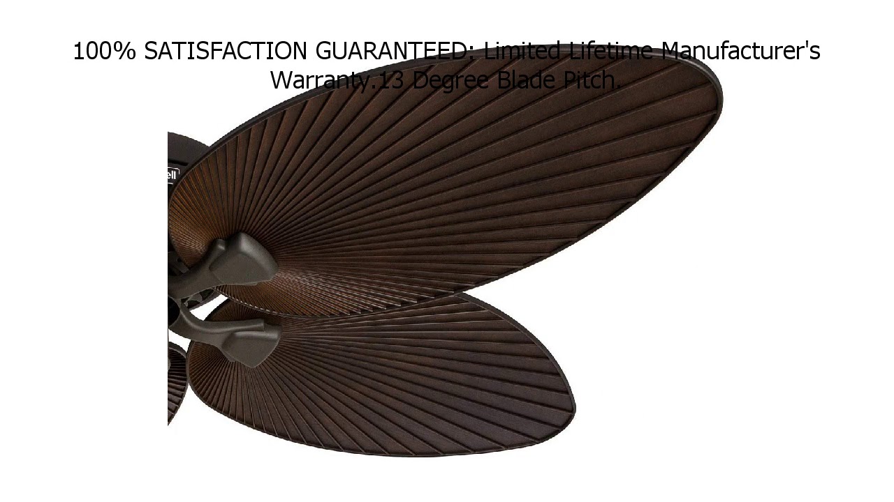 Special Discount on Honeywell Palm Island 52 Inch Tropical Ceiling Fan, Five Palm Leaf Blades,