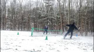 Pickleball in the snow with my twin bro
