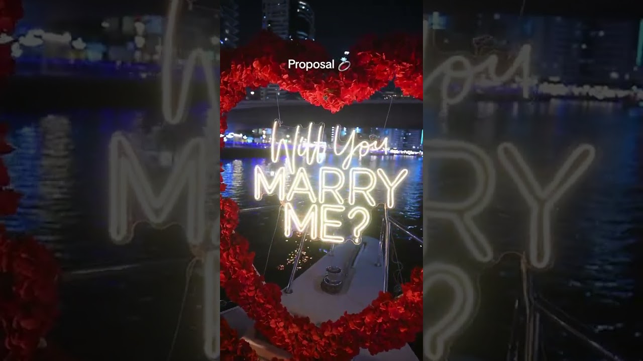 proposal on yacht in Dubai, proposal idea wedding proposal idea Dubai 