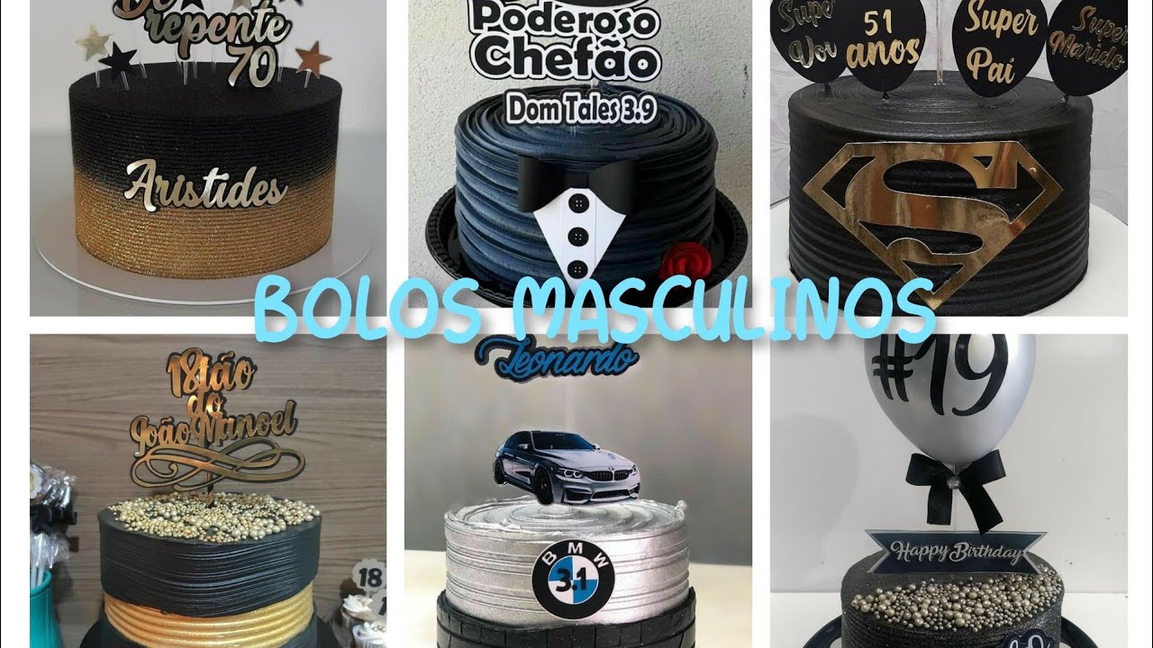 Bolo masculino  Birthday cakes for men, Cake decorating, Cakes for men