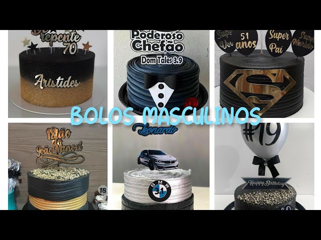 Bolo masculino  Birthday cakes for men, Cake decorating, Cakes for men