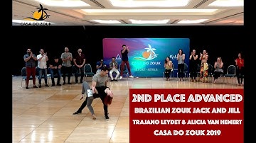 2nd Place Advanced Brazilian Zouk Jack and Jill - Trajano Leydet and Alicia Van Hemert (CDZ 2019)