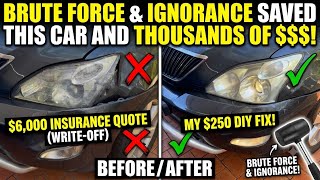 Brute force and Ignorance saved this car. 2004 Lexus rx330 headlight removal and replacement.