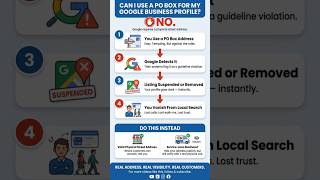 Can I use a PO Box for my Google Business Profile address #shorts