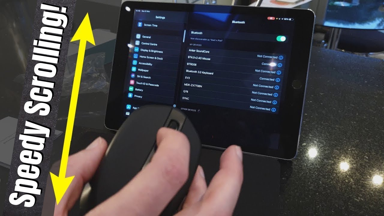 How to customize the mouse cursor on iPad: tracking speed